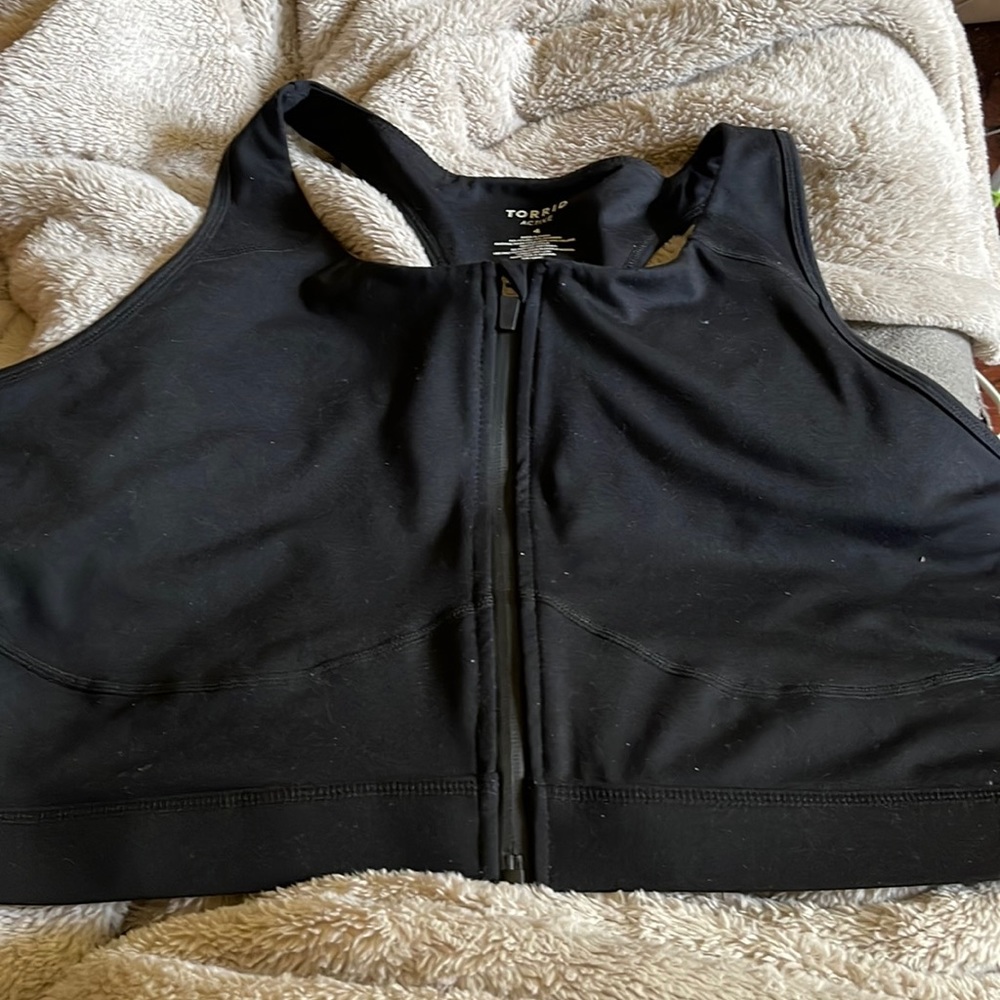 Torrid sports bra with zipper front